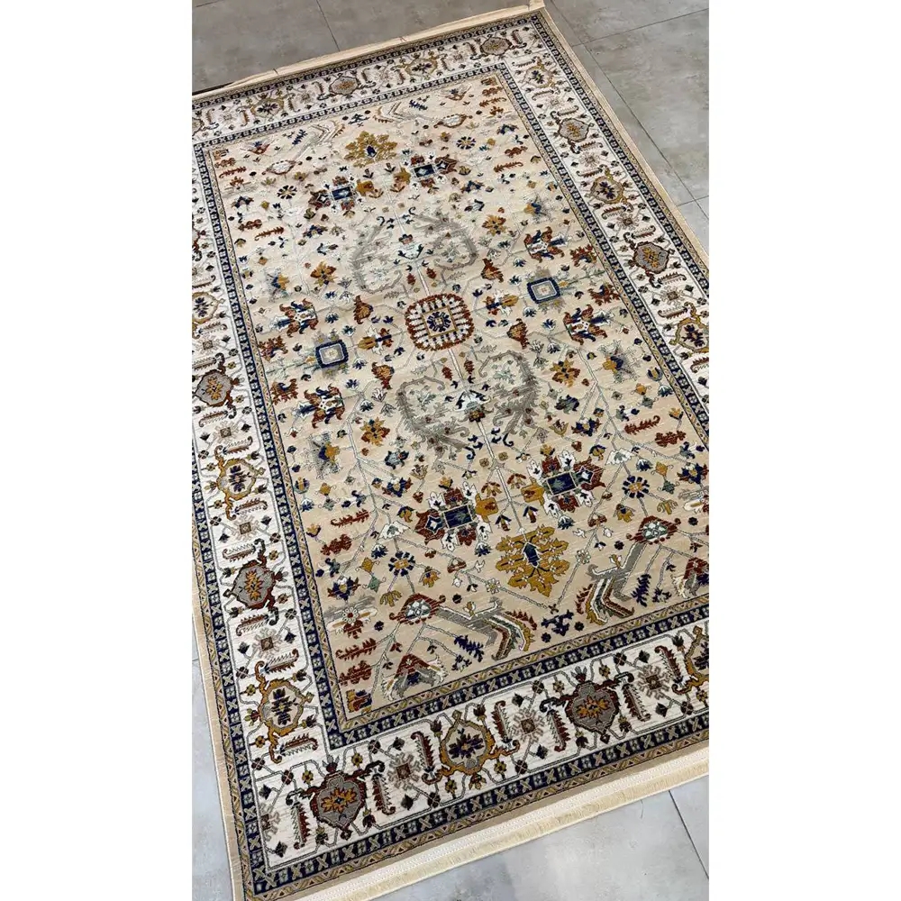 فرش سلطان‌آباد کرم بژ کد 702b